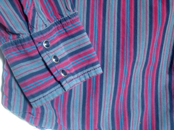 Vintage Levis Western Striped Shirt Men's Large - image 4