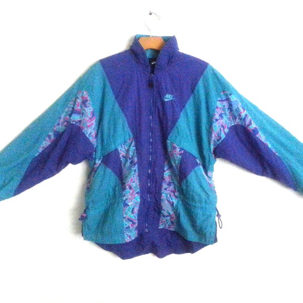 Vintage 90s Nike Colorblock Windbreaker Jacket Small Medium