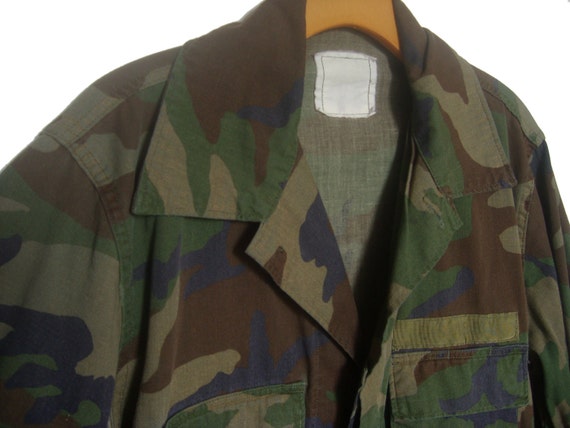 Vintage US Army Field Combat Jacket Woodland Camo… - image 4