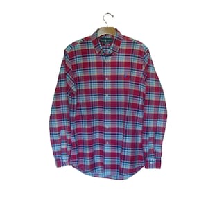 Vintage Ralph Lauren Plaid Shirt Red Men&#39;s Small