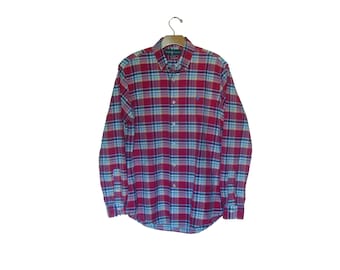 Vintage Ralph Lauren Plaid Shirt Red Men's Small