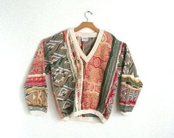 Vintage 90s Coogi Sweater V Neck Tagged Medium