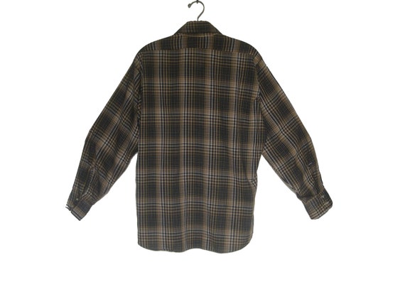 Men's Vintage Levi's 80s Shadow Plaid Work Shirt … - image 2