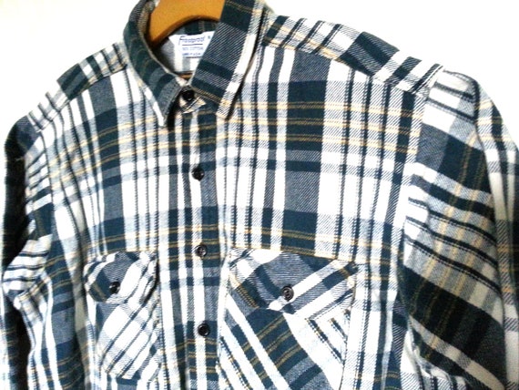 Vintage 80s Flannel Shirt | Plaid | Cotton | Fros… - image 3