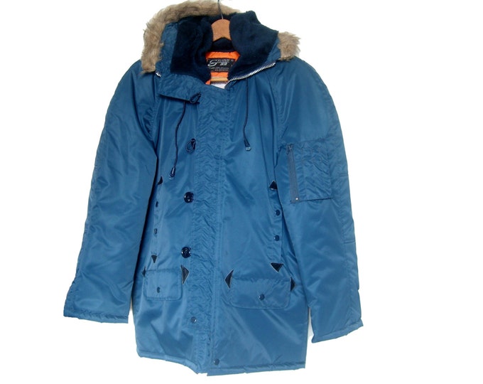 Vintage Snorkel Parka Navy Blue by Studio 33 Etsy