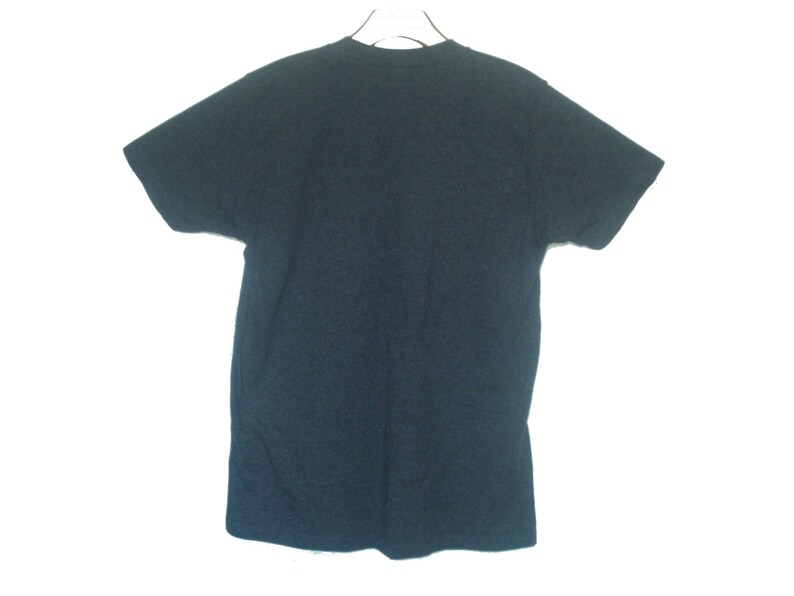 May include: A dark gray short-sleeved t-shirt.
