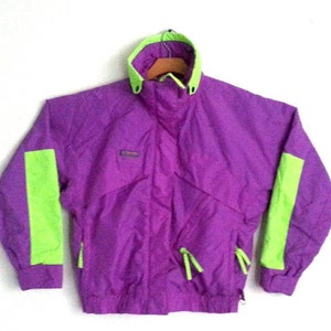 Vintage 90s Columbia Neon Colorblock Ski Jacket Switcheroo Women's  Medium