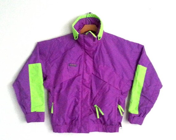 Vintage 90s Columbia Neon Colorblock Ski Jacket Switcheroo Women's