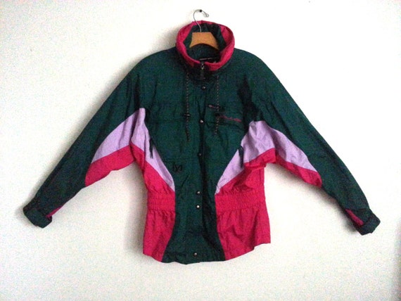 Vintage 90s Ski Jacket Color Block Couloir Parka … - image 1