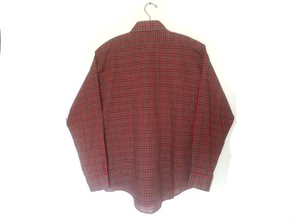 Vintage 80s Tartan Plaid Shirt Review Tagged Large - image 3