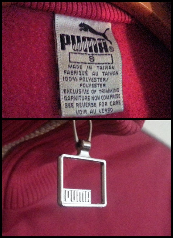 Vintage Puma Track Jacket Fuscia Pink Trainer Sma… - image 5
