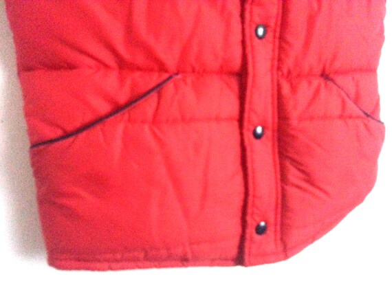 Vintage 80s Ski Vest Red JCPenney Outerwear Small - image 4