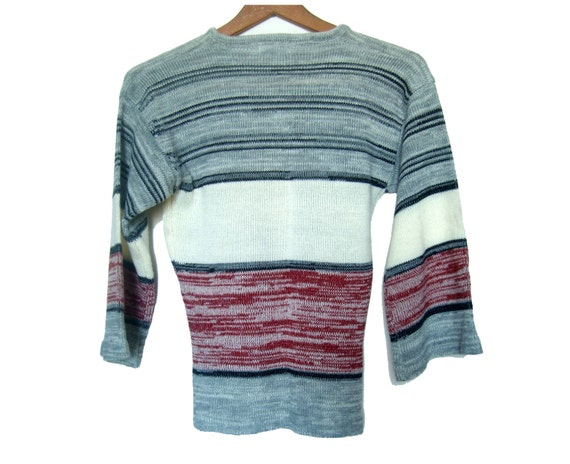 Women's Vintage 1970's Hand Loomed Sweater Nordic… - image 2