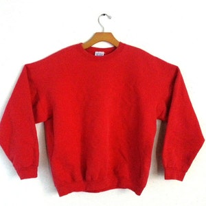 Vintage 80s 90s Sweatshirt College Ware Red Large