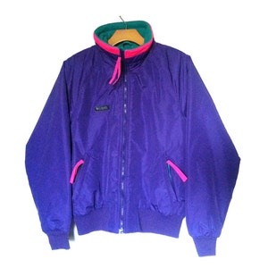 Columbia Ski Jacket | Vtg 90s | Purple | Neon Pink | Tagged Women&#39;s Large