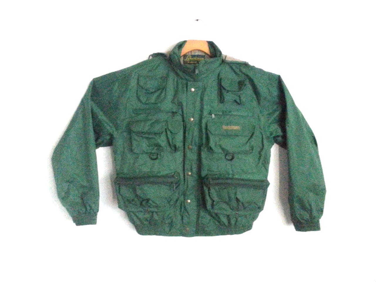 Vintage 90s Hodgman Fly Fishing Jacket Hooded Waterproof