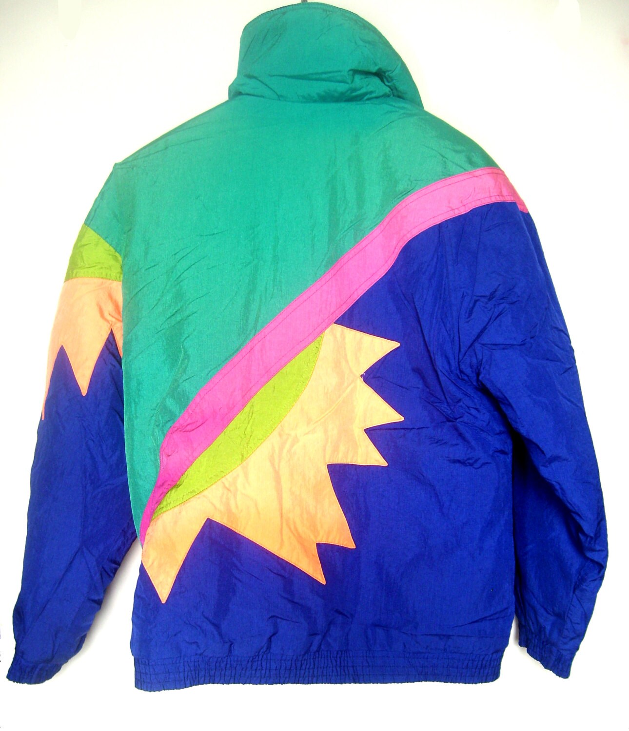 Women's Vintage 80's Colorblock Ski Jacket Size Medium Etsy