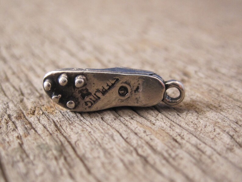 Vintage Running Shoe Charm Sterling Silver