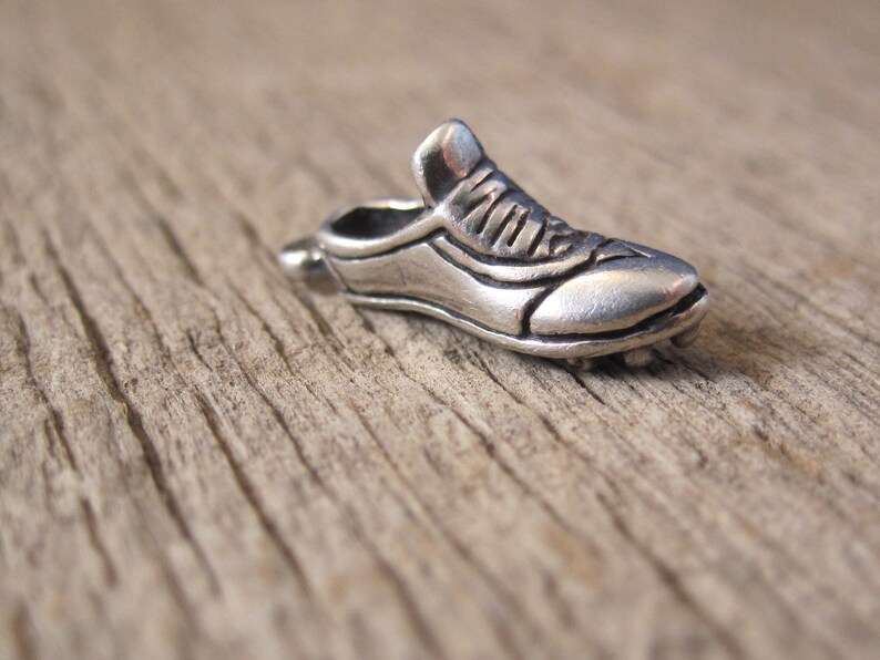 Vintage Running Shoe Charm Sterling Silver