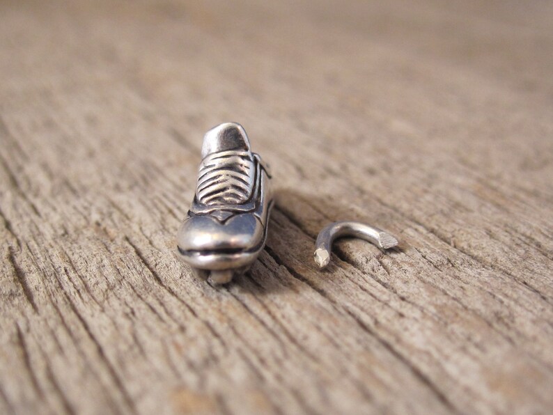 Vintage Running Shoe Charm Sterling Silver