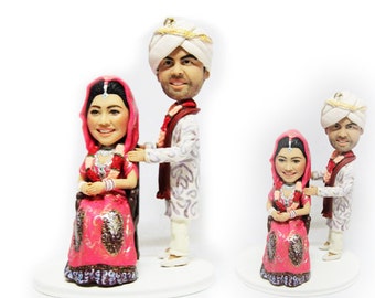 Personalised India wedding topper (Free shipping)