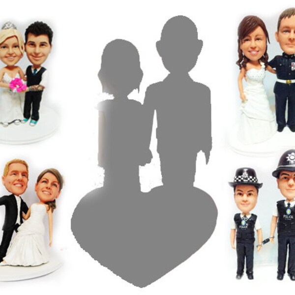 Topper per torta nuziale personalizzato su misura e bambola 3D (spedizione gratuita)