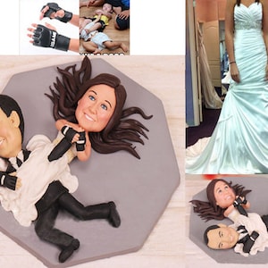 Personalised wedding cake topper - Wrestler Wrestling Cake Toppers (Free shipping)