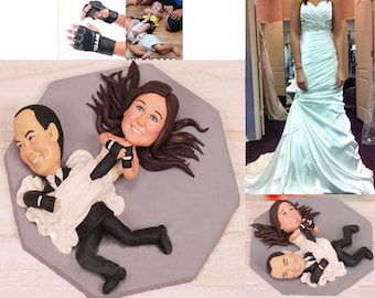 Personalised wedding cake topper - Wrestler Wrestling Cake Toppers (Free shipping)