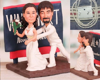 Shopper theme topper - Personalised wedding cake topper  (Free shipping)