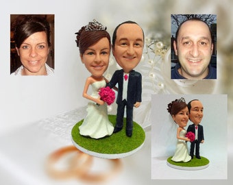 Personalised wedding cake topper (Free shipping)