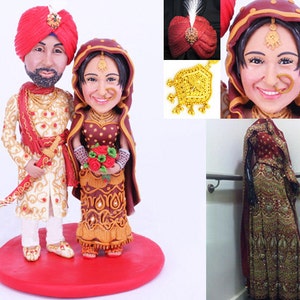 Personalised India wedding topper Free shipping image 1