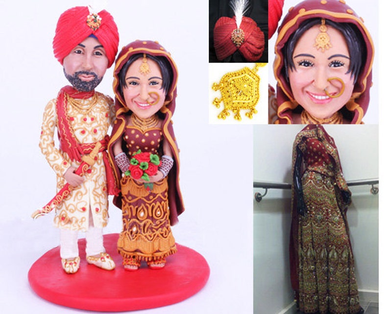 Personalised India wedding topper Free shipping image 1