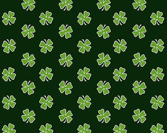 Lucky Charm Irish Patrick's Day Clover, Shamrocks, 100% Cotton