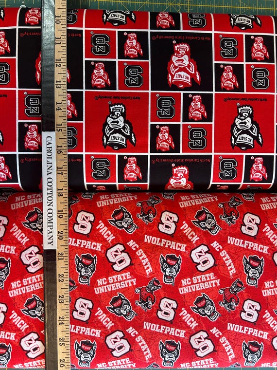 NCAA North Carolina State University NC State Wolfpack College Logo  100% Cotton Fabric by Sykel!