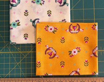 Tula Pink Fabric Slow & Steady Winners Circle in Blue Raspberry or Orange Crush PWTP089 Rare 100% Cotton Fabric by Free Spirit! 2 Colors