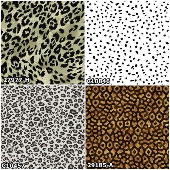 Spots, Speckles, Leopard Skin & Cheetah Prints 100% Cotton