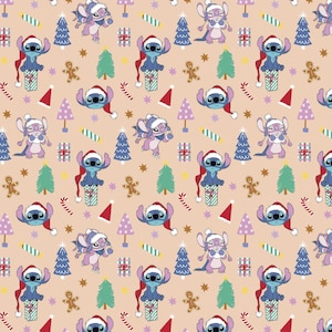 Disney Lilo & Stitch 100% Cotton Fabrics for Quilting! 2 Styles