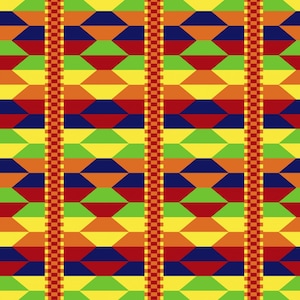 African Inspired Tribal Kente Kenya Cloth #2115 100% Cotton Fabrics!