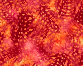 Hummingbird Garden 28158-R Feather Texture Red 100% Cotton Fabric by QT