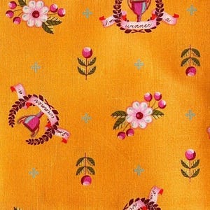 Tula Pink Stoff Slow & Steady Winners Circle in Blau Himbeere oder Orange Crush PWTP089 Seltener 100% Baumwollstoff von Free Spirit! 2farbig ORANGE CRUSH