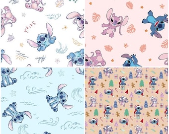Disney Lilo & Stitch 100% Cotton Fabrics for Quilting! 4 Styles