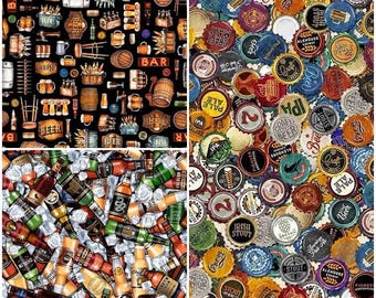 Tampas de garrafa de cerveja Brewmaster Beer Bar Drafts Ice, 100% algodão, da QT! 3 modelos!