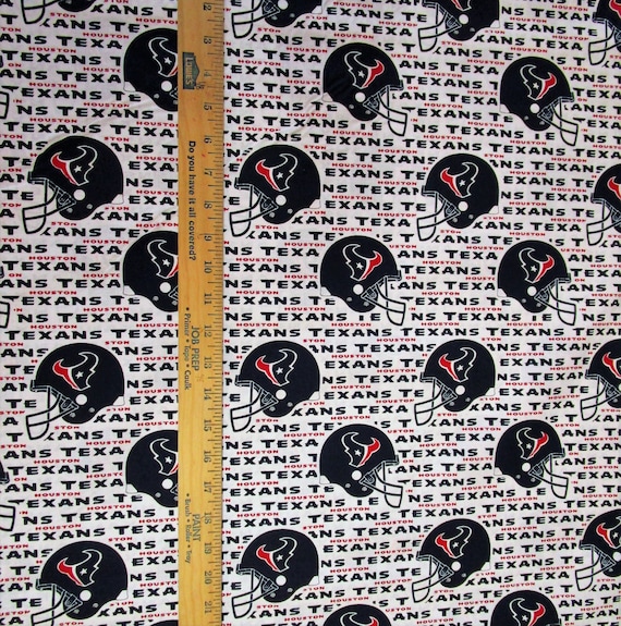 NFL Logo Houston Texans 6188 White 60" Wide 100% Cotton Fabric!