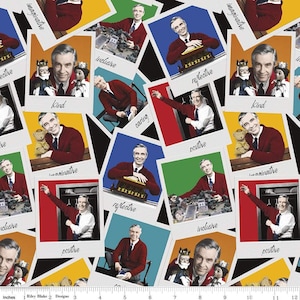 Mr. Rogers Neighborhood Polaroids CD1146 100% Cotton Fabrics by Riley Blake!