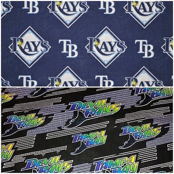 Tampa Rays Pattern MLB Logo Tampa Bay Rays 100% Cotton Fabric by Fabric | Etsy