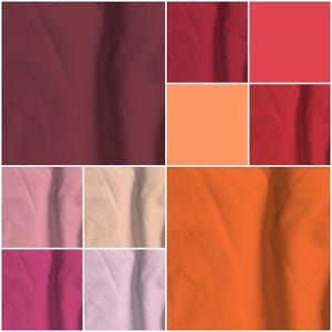 Schattierungen von Rosa, Rot, Orange #9000 Uni Stoffe 100% Baumwolle von QT Fabrics! 10 Farben