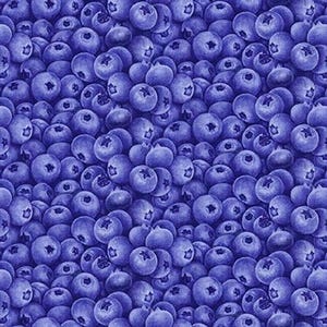 Blueberries Blueberry Fruit 1576-77 Packed 100% Cotton Fabric!