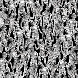 Wicked Walking Dead Mummies CD1828 100% Cotton Fabric by Timeless Treasures!