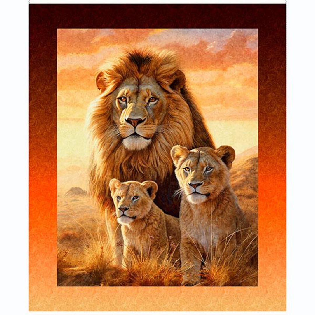Roar of the Lion Pride 31213-O 100% Cotton Fabric 36