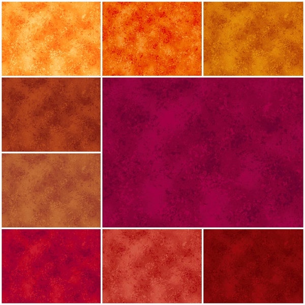 Shades of Red & Orange #27935 Rapture Blenders 100% Cotton Fabric by QT Fabrics! 9 Colors